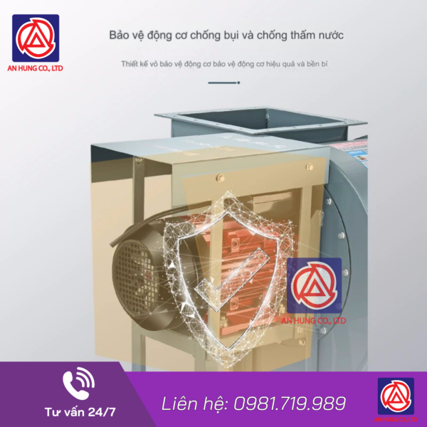 QUẠT LY TÂM TĂNG ÁP CẤP KHÍ TRỰC TIẾP AH161-A - Hình ảnh 4