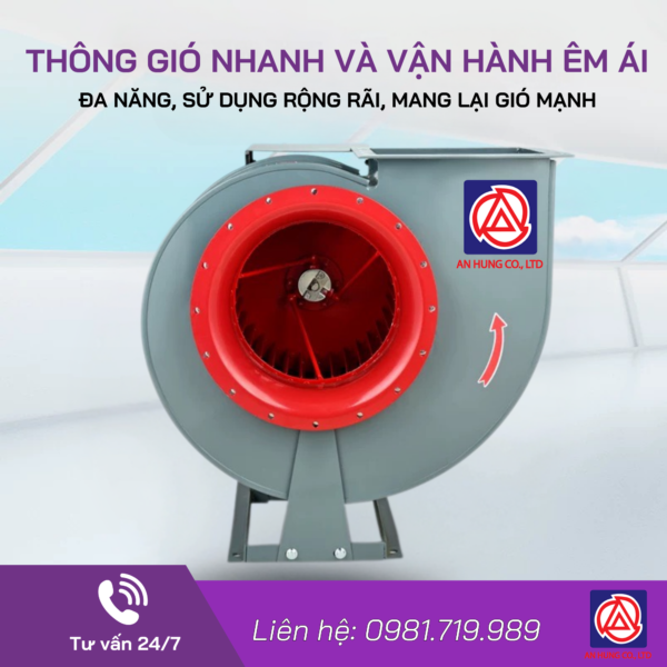 QUẠT LY TÂM TĂNG ÁP CẤP KHÍ TRỰC TIẾP AH161-A - Hình ảnh 3
