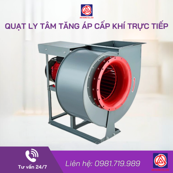 QUẠT LY TÂM TĂNG ÁP CẤP KHÍ TRỰC TIẾP AH161-A