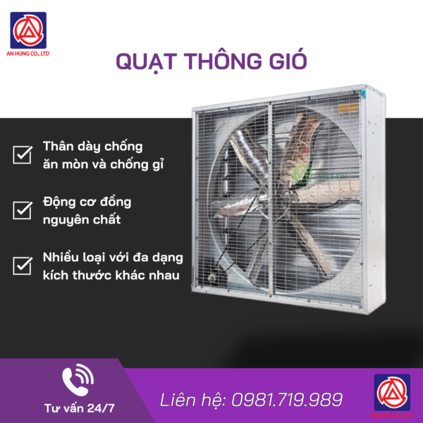 QUẠT THÔNG GIÓ KHUNG THÉP AH402 - Hình ảnh 2
